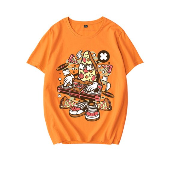 Dj Pizza Orange T-shirt