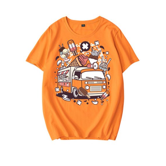 Ice Cream Van Orange T-shirt