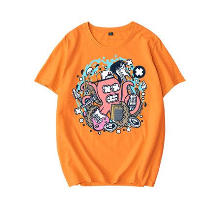 Rock Octopus Orange T-shirt